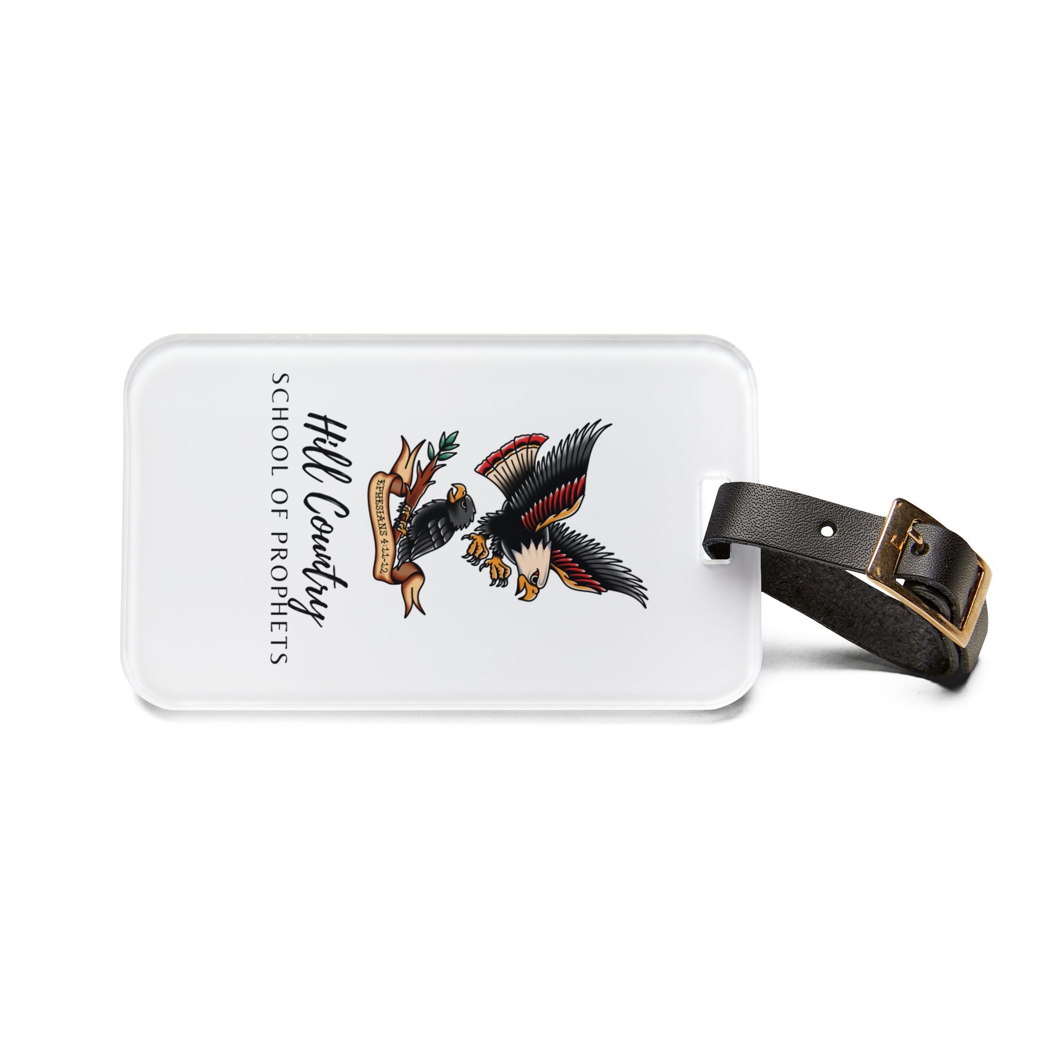 Hill Country School of Prophets Luggage Tag — Vintage Eagle Travel ID